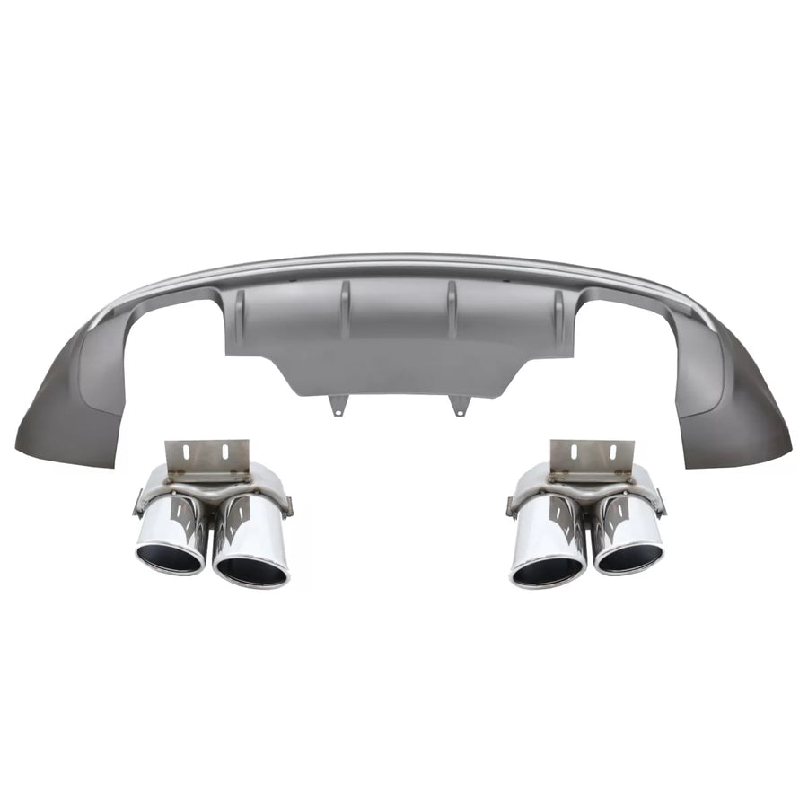 Rear Bumper Spoiler Valance Diffuser Double Outlet suitable for Audi Q5 8R Facelift (2013-2016) Standard Bumper SE – product