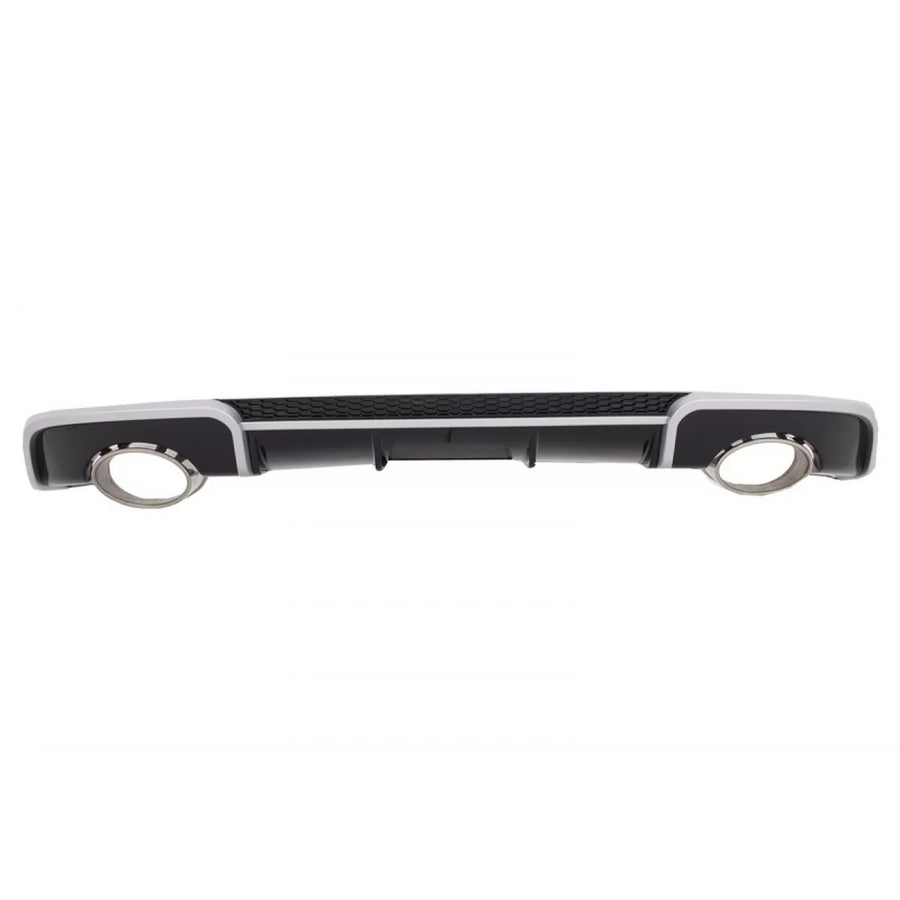 Rear Bumper Valance Diffuser with Exhaust Tips suitable for Audi A3 8V Hatchback Sportback (2012-2015) RS3 Design – product i
