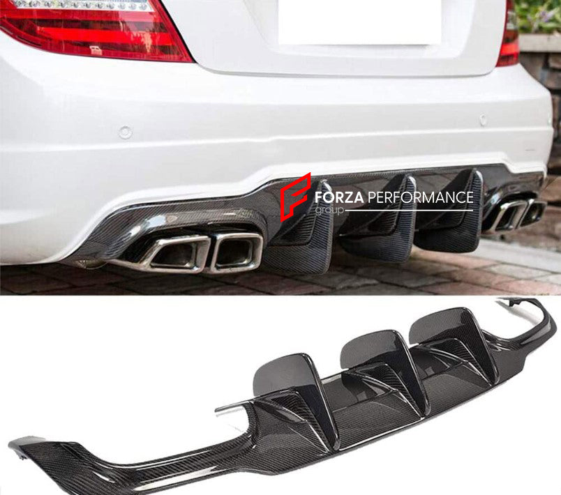Buy Now CARBON FIBER REAR DIFFUSER FOR MERCEDES-BENZ C-CLASS W204 C300 C350 C63 AMG and upgrade car parts from SIR Tuning at the Best Price. Headlights, Tail lights, Bodykits, Navigations, body kit and more - Fast & Free Shipping within Europe, US & Worldwide.