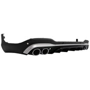 Rear Diffuser with Silver Exhaust Muffler Tips suitable for Mercedes GLC SUV X253 Facelift (2020-) GLC43 Design – product ima