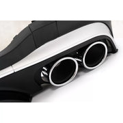 Rear Diffuser with Silver Exhaust Muffler Tips suitable for Mercedes GLC SUV X253 Facelift (2020-) GLC43 Design – product ima
