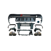 Buy Now REAR DIFFUSER WITH SILVER BLACK EXHAUST TIPS for MERCEDES BENZ GLC63 X254 AMG COUPE 2015 - 2018 and upgrade car parts from SIR Tuning at the Best Price. Headlights, Tail lights, Bodykits, Navigations, body kit and more - Fast & Free Shipping within Europe, US & Worldwide.