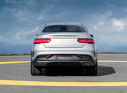 Buy Now REAR DIFFUSER WITH SILVER BLACK TIPS for MERCEDES BENZ GLE63 X292 AMG COUPE 2015 - 2018 and upgrade car parts from SIR Tuning at the Best Price. Headlights, Tail lights, Bodykits, Navigations, body kit and more - Fast & Free Shipping within Europe, US & Worldwide.