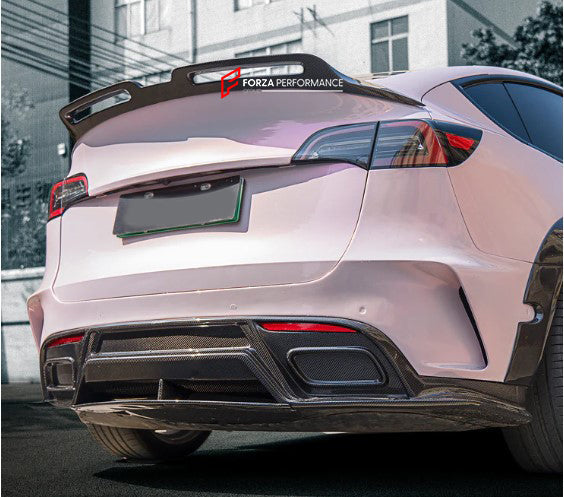 Buy Now FORZA DRY CARBON REAR SPOILER FOR TESLA MODEL Y 2020+ and upgrade car parts from SIR Tuning at the Best Price. Headlights, Tail lights, Bodykits, Navigations, Carbon body kit and more - Fast & Free Shipping within Europe, US & Worldwide.
