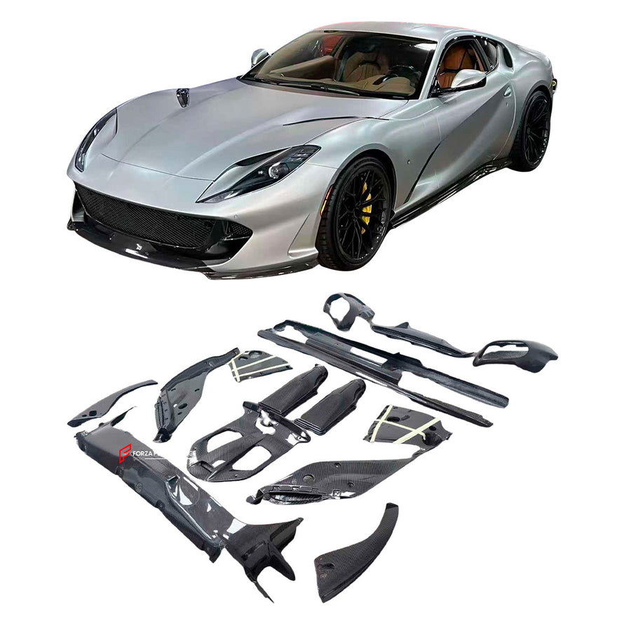 Buy Now REPLACEMENT CARBON BODY KIT for FERRARI 812 SUPERFAST GTS 2017+ and upgrade car parts from SIR Tuning at the Best Price. Headlights, Tail lights, Bodykits, Navigations, Carbon body kit and more - Fast & Free Shipping within Europe, US & Worldwide.