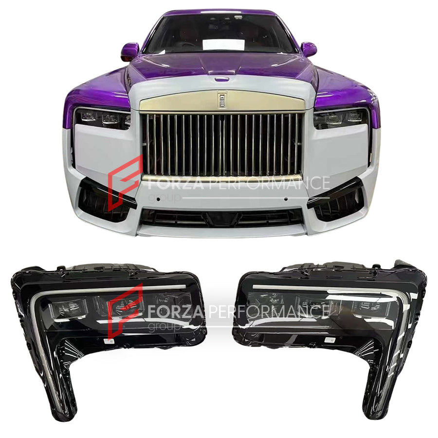 Buy Now REPLACEMENT HEADLIGHTS for ROLLS ROYCE CULLINAN SERIES II FACELIFT 2025 | OEM and upgrade car parts from SIR Tuning at the Best Price. Headlights, Tail lights, Bodykits, Navigations, body kit and more - Fast & Free Shipping within Europe, US & Worldwide.