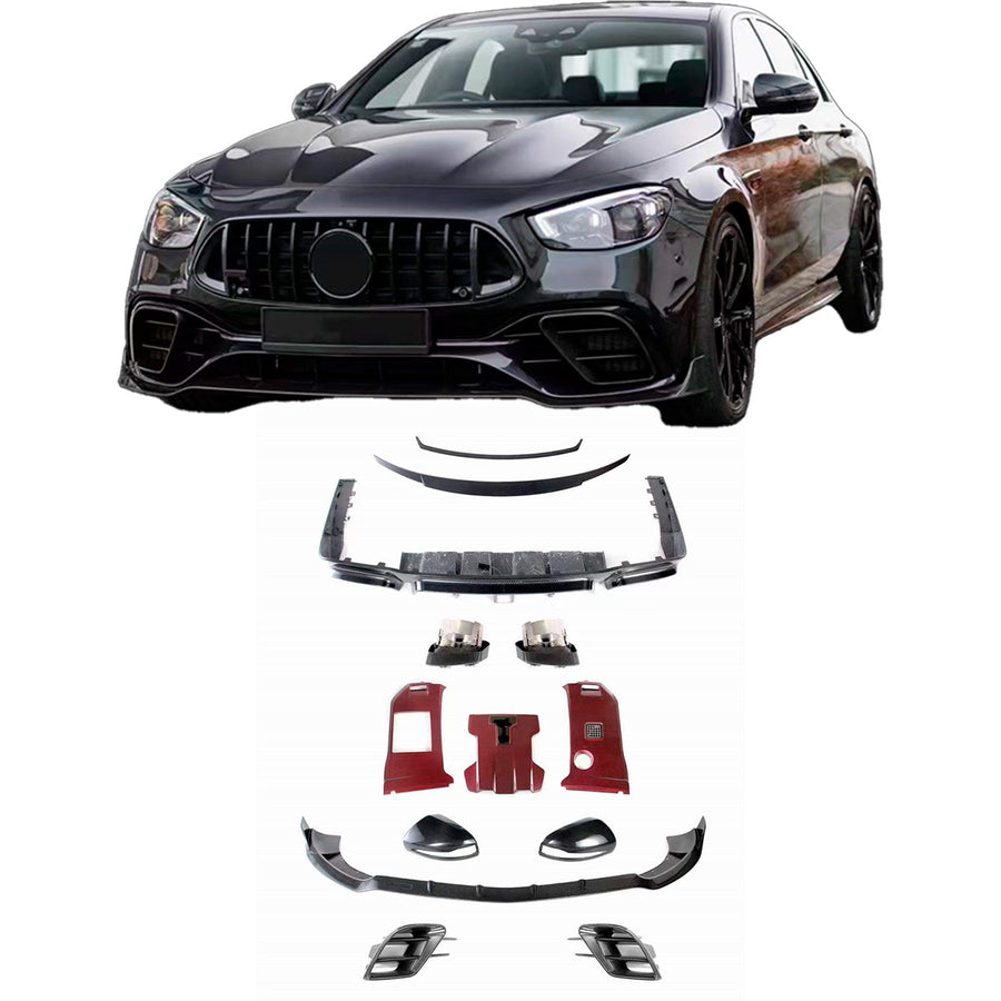 Buy Now CARBON BODY KIT for MERCEDES BENZ E CLASS E63 AMG W213 2020 - 2024 and upgrade car parts from SIR Tuning at the Best Price. Headlights, Tail lights, Bodykits, Navigations, Carbon body kit and more - Fast & Free Shipping within Europe, US & Worldwide.