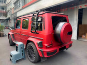 Buy Now ROOF RACK BAR LUGGAGE WITH LADDER for MERCEDES BENZ G-CLASS W465 W464 W463A G63 G550 G500 G450D 2019+ and upgrade car parts from SIR Tuning at the Best Price. Headlights, Tail lights, Bodykits, Navigations, Carbon body kit and more - Fast & Free Shipping within Europe, US & Worldwide.