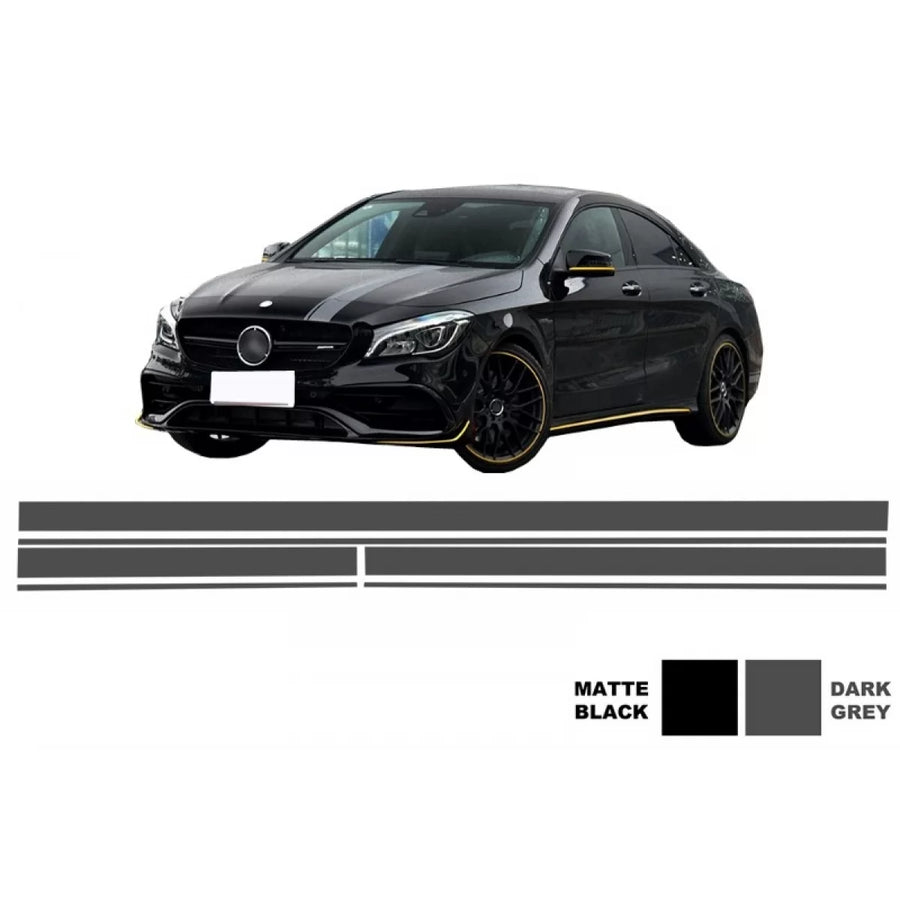 Set Sticker Vinyl Dark Grey Upper Bonnet Roof & Tailgate suitable for Mercedes CLA W117 C117 X117 (2013-2016) A Class W176 (2