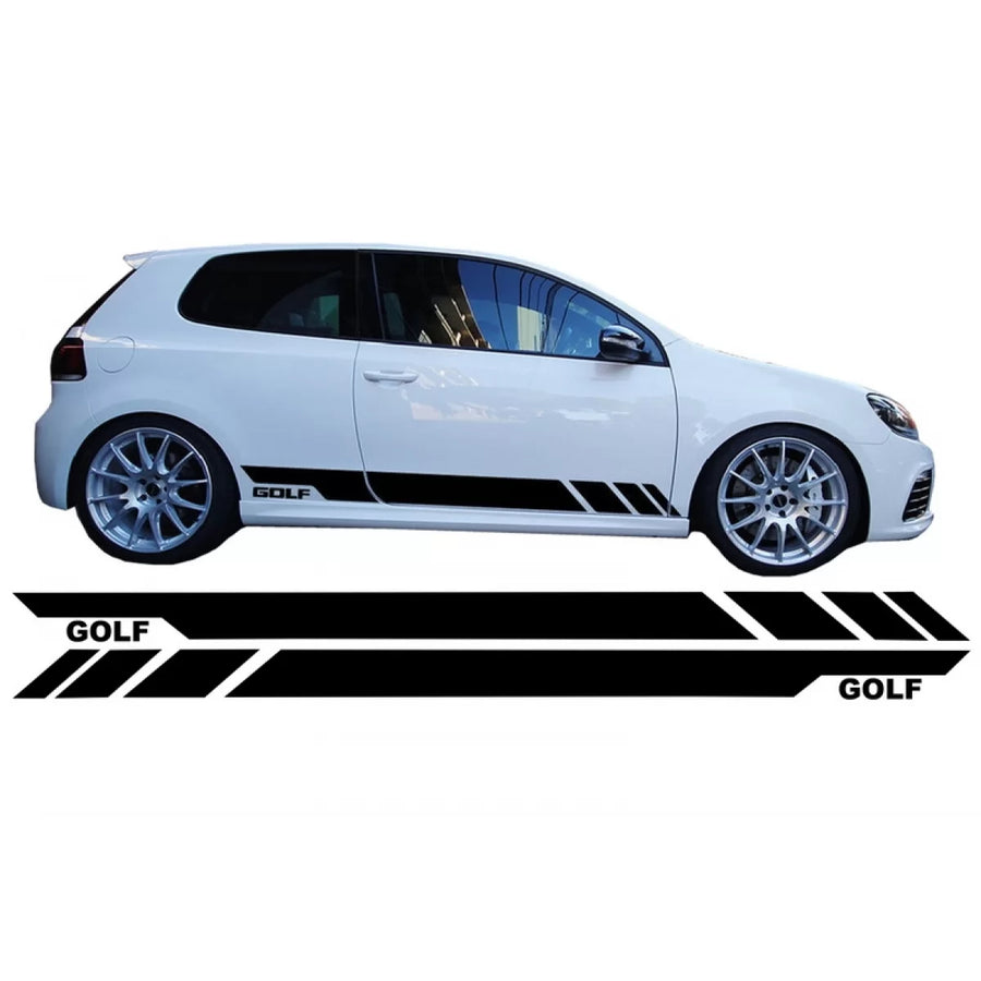 Side Decals Sticker Vinyl Black suitable for VW Golf 5 6 7 V VI VII (2003-up) – product image 1