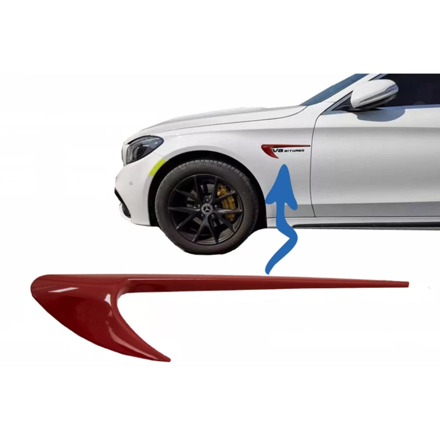 Side Fender Vents Trim Wing suitable for Mercedes C-Class W205 S205 E-Class W213 S213 Red – product image 1