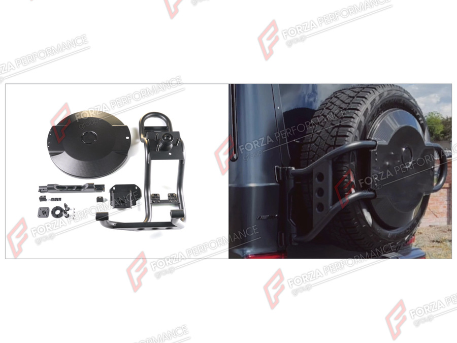 Buy Now SPARE WHEEL TIRE COVER WITH HOLDERS for MERCEDES-BENZ G-CLASS W465 G63 G450D G500 G550 2025+ and upgrade car parts from SIR Tuning at the Best Price. Headlights, Tail lights, Bodykits, Navigations, Body Kit and more - Fast & Free Shipping within Europe, US & Worldwide.