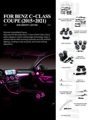 Buy Now SPEAKER COVERS AIR VENTS FRAGRANCE SYSTEM WITH AMBIENT LIGHTS for MERCEDES-BENZ C CLASS C205 2015 - 2023 and upgrade car parts from SIR Tuning at the Best Price. Headlights, Tail lights, Bodykits, Navigations, body kit and more - Fast & Free Shipping within Europe, US & Worldwide.