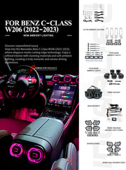 Buy Now SPEAKER COVERS AIR VENTS FRAGRANCE SYSTEM WITH AMBIENT LIGHTS for MERCEDES-BENZ C CLASS W206 2021+ and upgrade car parts from SIR Tuning at the Best Price. Headlights, Tail lights, Bodykits, Navigations, body kit and more - Fast & Free Shipping within Europe, US & Worldwide.