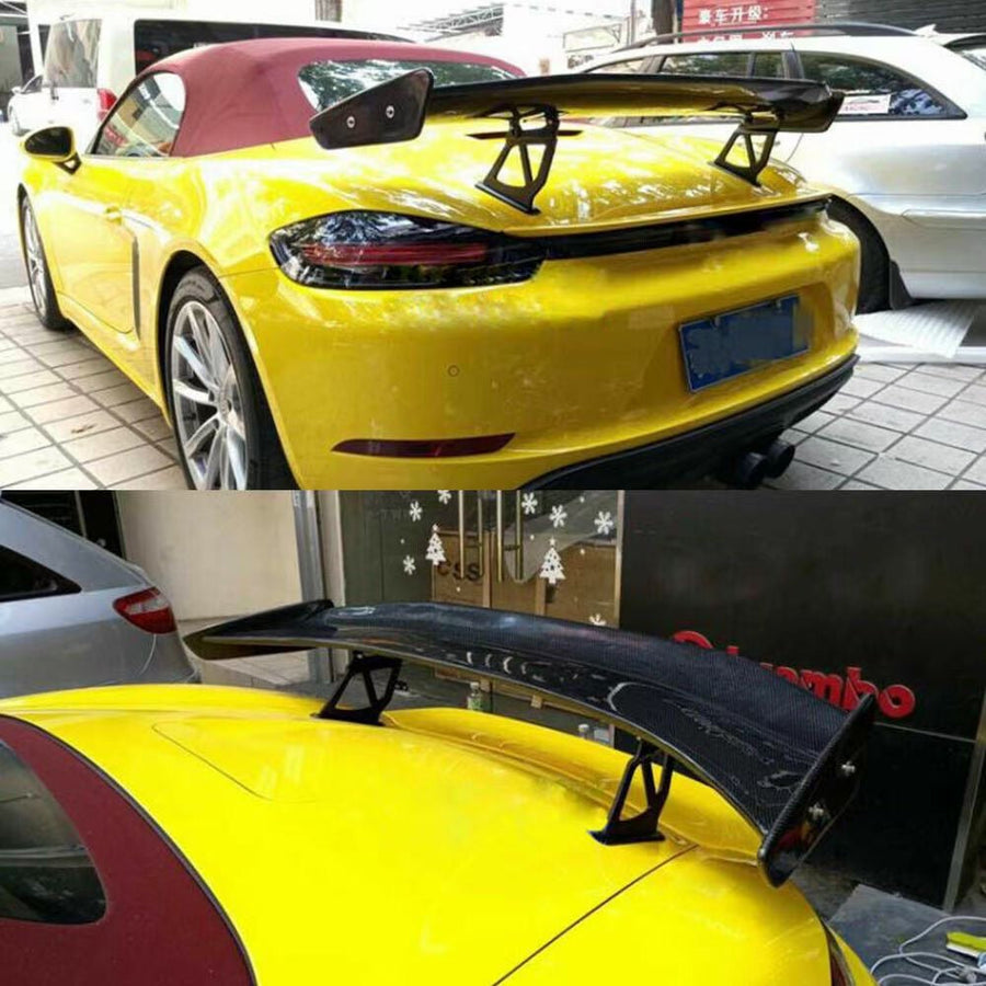 Buy Now CONVERSION UPGRADE CARBON REAR SPOILER for PORSCHE CAYMAN BOXSTER 718 982 upgrade to GT4 and upgrade car parts from SIR Tuning at the Best Price. Headlights, Tail lights, Bodykits, Navigations, body kit and more - Fast & Free Shipping within Europe, US & Worldwide.