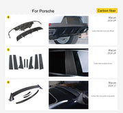 Buy Now Carbon Fiber Parts for Porsche Macan 95B.1 2014 - 2018 and upgrade car parts from SIR Tuning at the Best Price. Headlights, Tail lights, Bodykits, Navigations, Carbon body kit and more - Fast & Free Shipping within Europe, US & Worldwide.