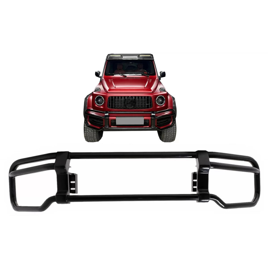 Stainless Steel BullBar Guard suitable for Mercedes G-Class Facelift W463 W464 G63 (2018-up) Piano Black – product image 1