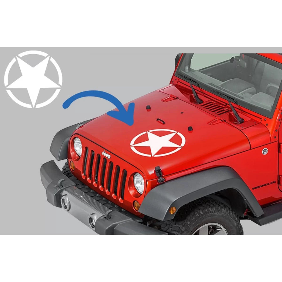 Sticker Star Universal suitable for Jeep Wrangler JK Truck or Other Cars White – product image 1