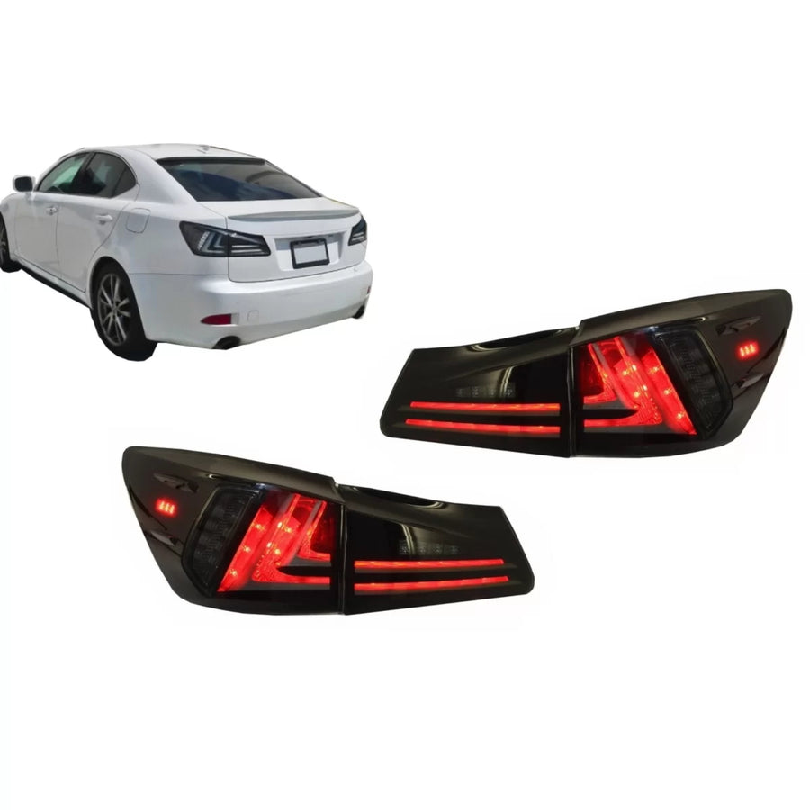 Taillights Full LED suitable for LEXUS IS XE20 (2006-2012) Light Bar Facelift New XE30 Smoke – product image 1