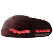 Taillights Full LED suitable for VW Golf 6 VI (2008-2013) Red Smoke with Sequential Dynamic Turning Lights (LHD and RHD) – pr