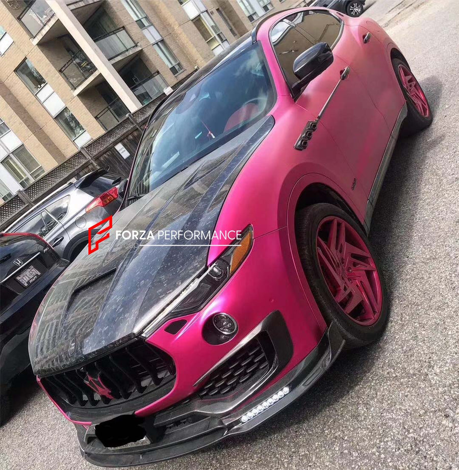 Buy Now TEMPERED CARBON FIBER HOOD BONNET FOR MASERATI LEVANTE 2016+ and upgrade car parts from SIR Tuning at the Best Price. Headlights, Tail lights, Bodykits, Navigations, Carbon body kit and more - Fast & Free Shipping within Europe, US & Worldwide.