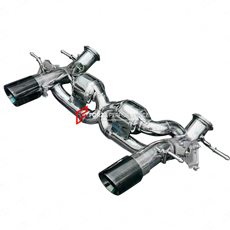 Buy Now TITANIUM VALVED EXHAUST SYSTEM CATBACK MUFFLER X PIPE for MASERATI MC20 2020+ 3.0T and upgrade car parts from SIR Tuning at the Best Price. Headlights, Tail lights, Bodykits, Navigations, Exhaust system and more - Fast & Free Shipping within Europe, US & Worldwide.