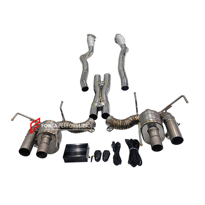 Buy Now TITANIUM VALVED MUFFLER EXHAUST X PIPE for FERRARI F12 BERLINETTA 6.3T 2012 - 2017 and upgrade car parts from SIR Tuning at the Best Price. Headlights, Tail lights, Bodykits, Navigations, Exhaust system and more - Fast & Free Shipping within Europe, US & Worldwide.