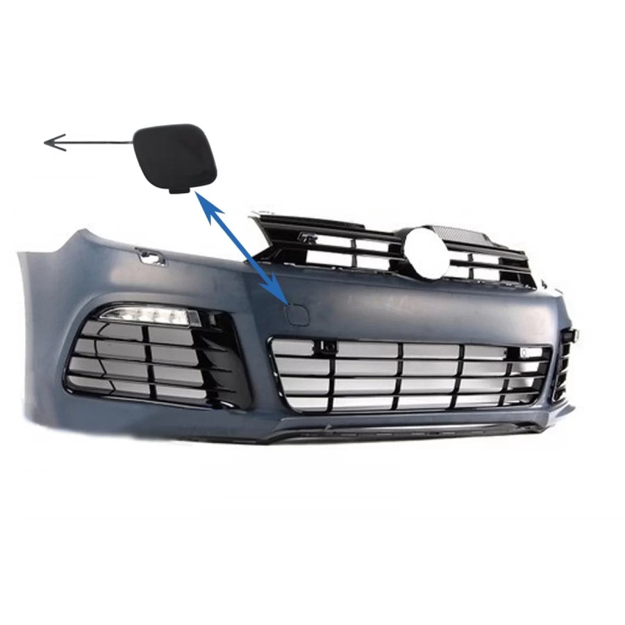 Tow Hook Cover Front Bumper suitable for VW Golf VI 6 (2008-2013) R20 Look – product image 1