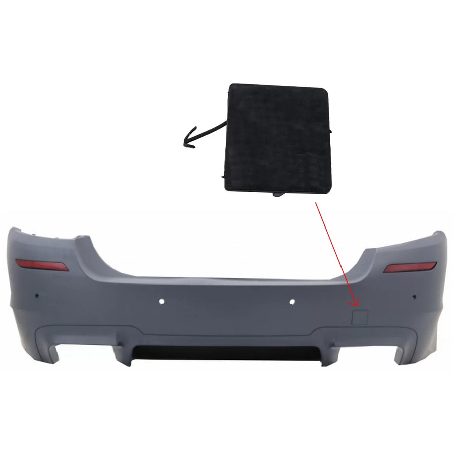 Tow Hook Cover Rear Bumper suitable for BMW 5 Series F10 F11 (2011-2017) M5 Design – product image 1