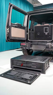 Buy Now TRUNK STORAGE with TABLE and FOLDING CHAIR for MERCEDES-BENZ G-CLASS G63 G550 G500 W465 2024+ and upgrade car parts from SIR Tuning at the Best Price. Headlights, Tail lights, Bodykits, Navigations, Carbon body kit and more - Fast & Free Shipping within Europe, US & Worldwide.