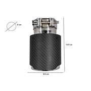 Universal Exhaust Muffler Tip Carbon Fiber Matte Finish Inlet 6cm/2.36inch – product image 3