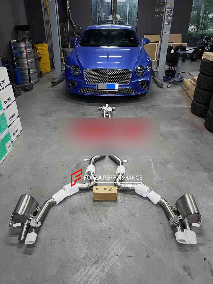 Buy Now VALVED EXHAUST CATBACK MUFFLER for Bentley Continental GT V8 4.0 2019+ and upgrade car parts from SIR Tuning at the Best Price. Headlights, Tail lights, Bodykits, Navigations, Exhaust system and more - Fast & Free Shipping within Europe, US & Worldwide.
