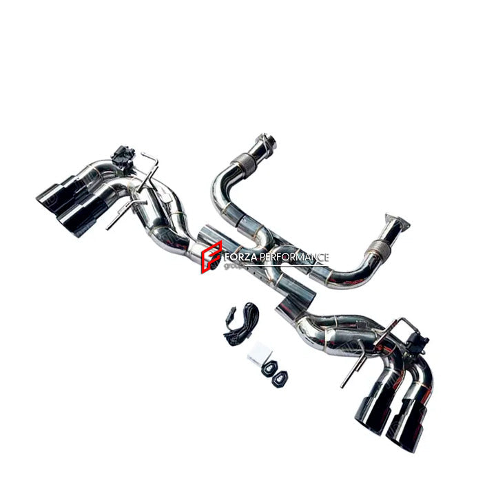 Buy Now VALVED EXHAUST CATBACK MUFFLER for CHEVROLET CORVETTE C8 6.2T 2020+ and upgrade car parts from SIR Tuning at the Best Price. Headlights, Tail lights, Bodykits, Navigations, Exhaust system and more - Fast & Free Shipping within Europe, US & Worldwide.
