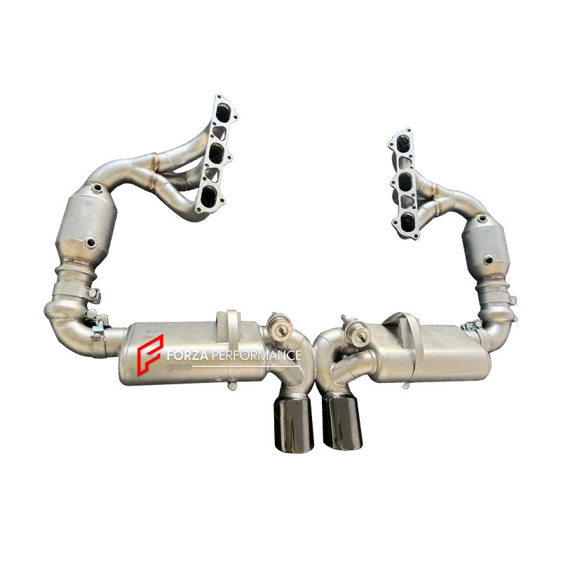 Buy Now VALVED MUFFLER MANIFOLD EXHAUST SYSTEM for PORSCHE 911 991.2 GT3 GT3RS 4.0T 2017 - 2019 and upgrade car parts from SIR Tuning at the Best Price. Headlights, Tail lights, Bodykits, Navigations, Exhaust system and more - Fast & Free Shipping within Europe, US & Worldwide.