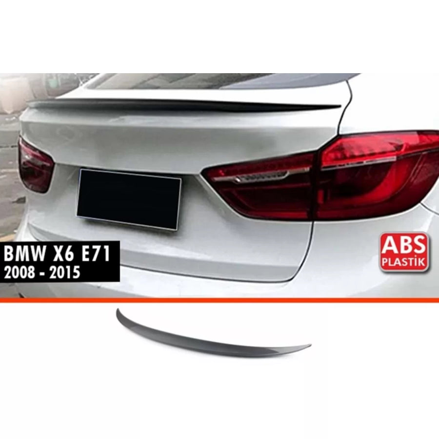 X6 E71 Rear Spoiler Piano Black ABS / 2008-2015 – product image 1