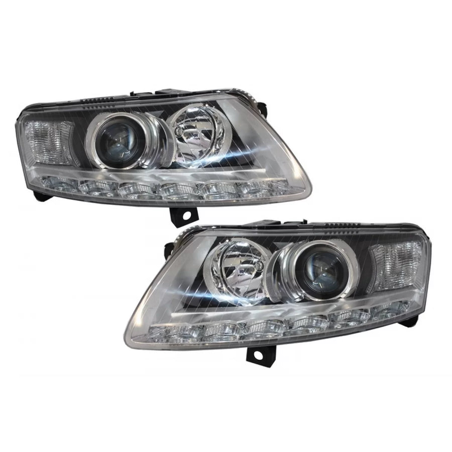 Xenon Headlights LED DRL suitable for Audi A6 C6 4F (04.2004-2008) Chrome Without AFS – product image 1