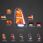 01-06 BMW Mini R50 R52 R53 Vland LED Tail Lights [E-mark]
