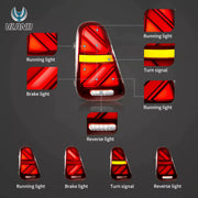 01-06 Mini Cooper R50 R52 R53 Vland Union Jack LED Tail Lights Sequential Turn Signal [E-mark]