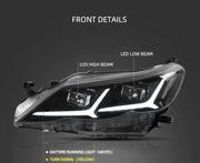 Vland Carlamp LED Headlights for Toyota Reiz Mark X 2010-2013 w/Sequential Indicator