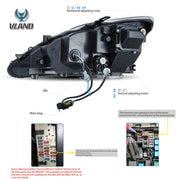 06-12 Lexus IS250/IS250C/IS350/IS220d & 08-14 ISF(XE20) Vland Matrix Projector Headlights With Blue DRL