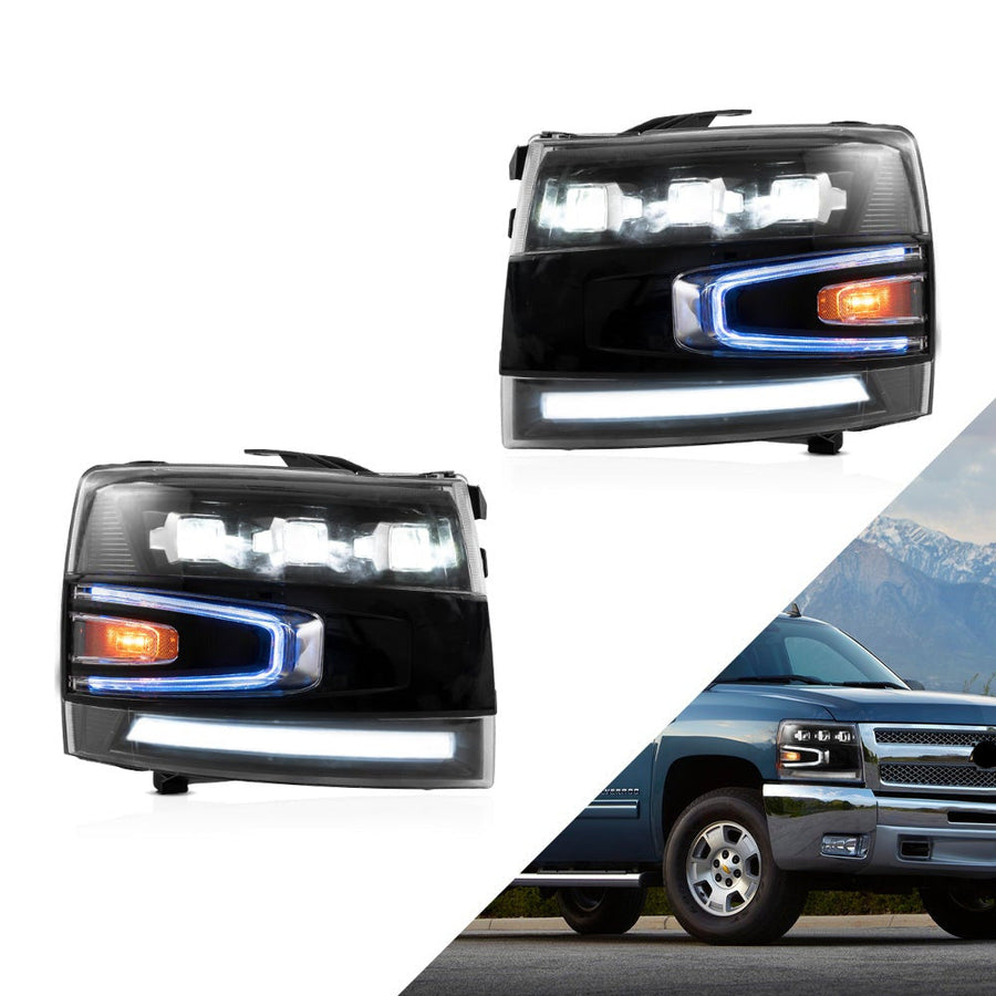 Buy Now VLAND Projector LED Headlights Fit For 2007-2014 Silverado 1500 2500 HD 3500 HD and upgrade car parts from SIR Tuning at the Best Price. Headlights, Tail lights, Bodykits, Navigations, Headlights and more - Fast & Free Shipping within Europe, US & Worldwide.