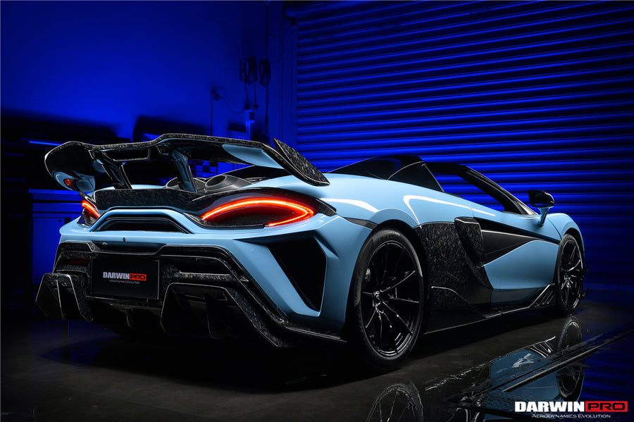 Rear Bumper and Wing and Engine Trunk and Exhaust for McLaren 540c/570s 2015-2021 BKSS Style