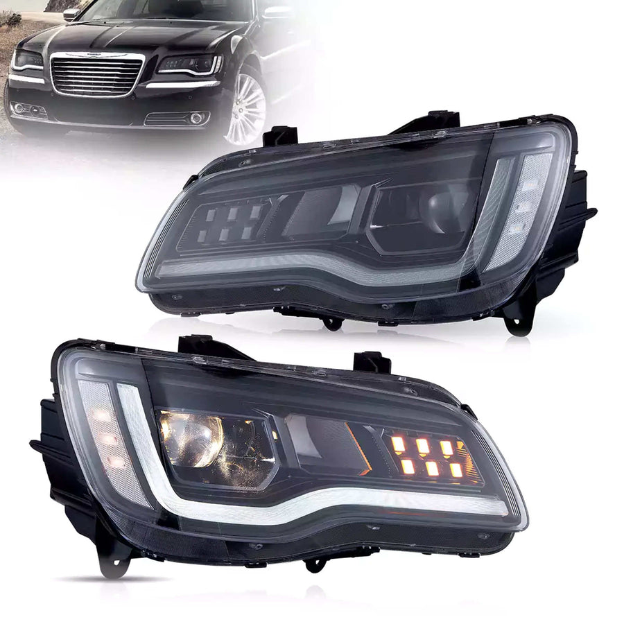 Buy Now Vland 2011-2023 Chrysler 300/300c LED Headlights W/Start-up Animation and upgrade car parts from SIR Tuning at the Best Price. Headlights, Tail lights, Bodykits, Navigations, Automotive Taillight Assemblies and more - Fast & Free Shipping within Europe, US & Worldwide.