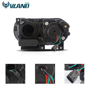 08-14 Dodge Challenger Vland RGB Style Dual Beam Projector Headlights Black