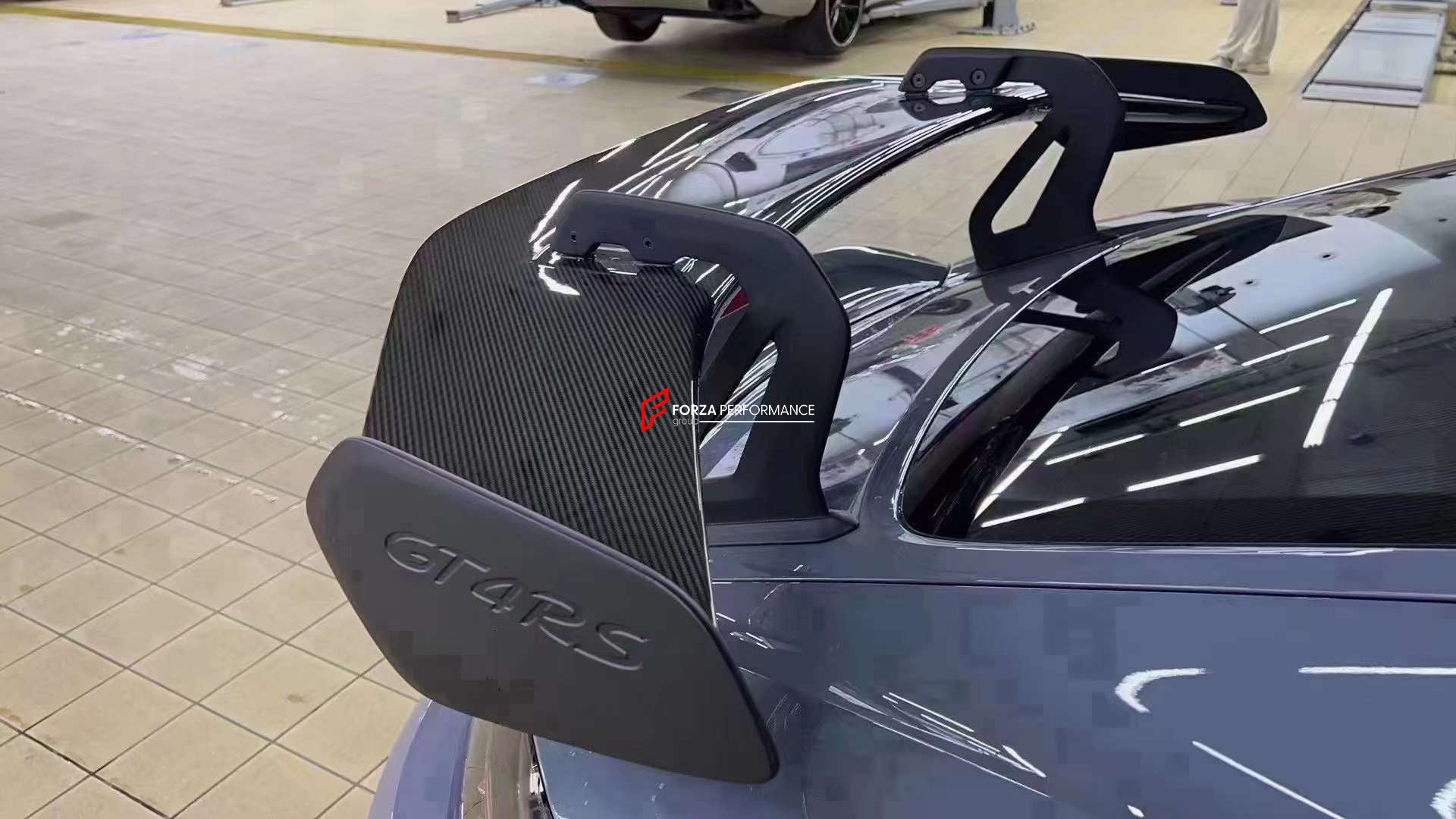DRY CARBON REAR SPOILER for PORSCHE 718 CAYMAN GT4RS