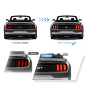 15-23 Ford Mustang 6th Gen (S550) Vland LED Upgrade Tail Lights W/5 Modes Turn Signals