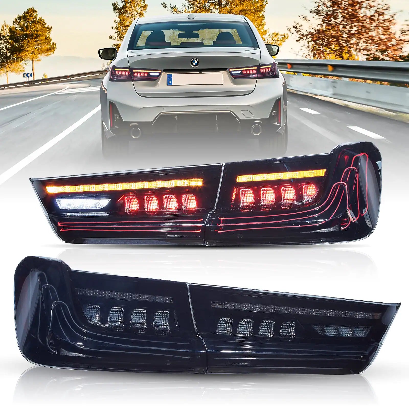 19-UP BMW 3-SERIES G20/G80 M3 Vland Laser Tail Lights CSL Style [E-mark]