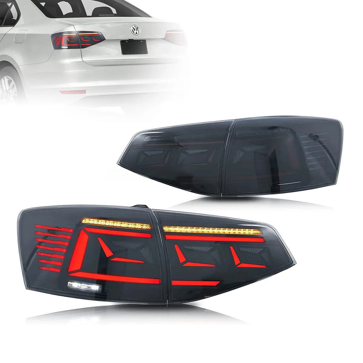 15-18 Volkswagen Jetta 6th Gen (A6) Vland II LED Tail Lights With Dynamic Welcome Lighting
