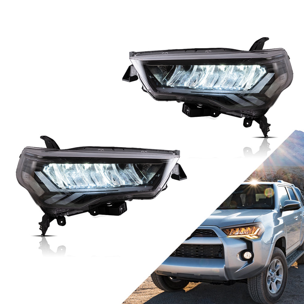 VLAND LED Reflective bowl Headlights For 2014-2024 Toyota 4Runner