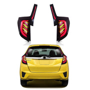 VLAND Full LED Tail Lights for Honda Fit / Jazz (GK5) 2014-2020 (Plug and Play. No Need Bulbs)